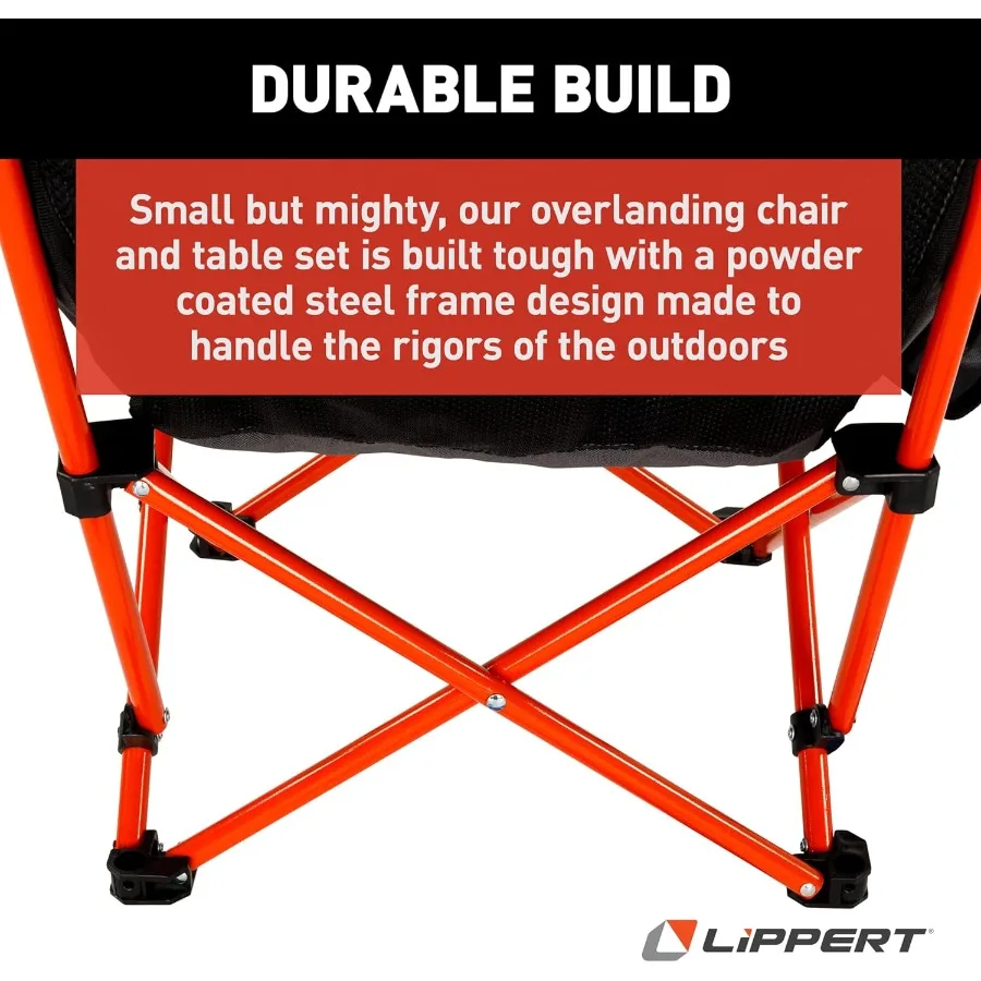 طقم كراسي وطاولة مكون من 3 قطع، كراسي قابلة للطي من البوليستر 600 دنير، حاملات أكواب مزدوجة، مغرفة مبتكرة للراحة القصوى، قابلة للطي #6