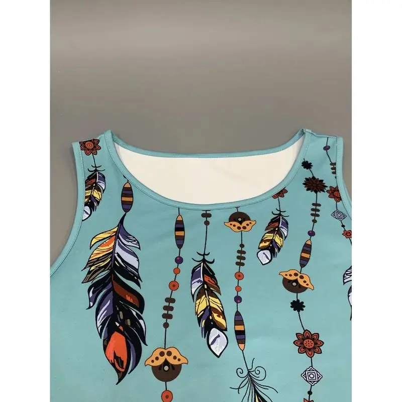 

Топ с принтом больших размеров Cleanfit, приталенный, А-силуэт, средней длины, для женщин, нижнее белье, без фирменного знака