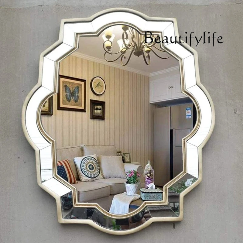

Nordic Bathroom Mirror Hotel Household Wash Basin Washbasin Wall-Mounted Dressing Mirror