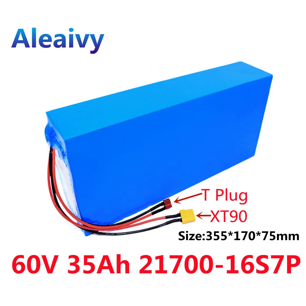 

NEW 21700 Lithium Battery pack 60V 35000mAh 16S7P High capacity 67.2v 3000W motor Electric bicycle Scooter Motorcycle batteries