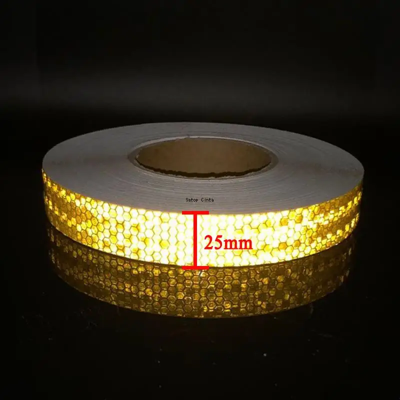 2.5cm*10m Satop Cinta Reflective Safety Tape 8Colors Reflective Strips High Viscosity Waterproof Reflectors Sticker For Bicycle