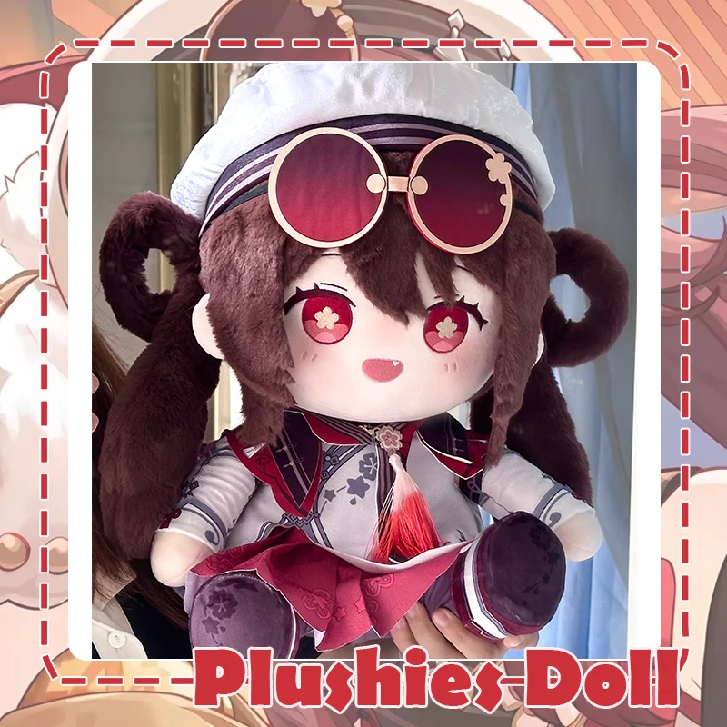 

Game Genshin Impact Hu Tao Plush Doll Stuffed Sitting Toy Plushies Cartoon Soft Hugging Pillow Figure Xmas Gifts 40cm Large Size