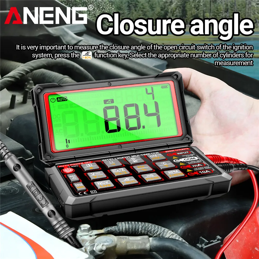 ANENG 623 Auto Repair Multimete 20000 Counts Digital AC/DC Voltage/Curren NCV Induction Diode Capacitance Buzzer Tester Tools