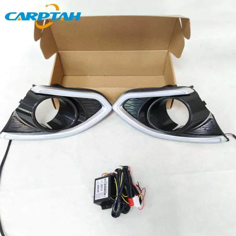 

Car LED DRL Daylihgts For Chevrolet Spark 2013 2014 2015 12V Yellow Turn Signal LED Daytime Running Light Foglamps Headlamp
