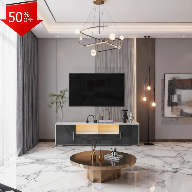 مركز الترفيه حامل تلفاز أثاث غرفة المعيشة المنزل الفاخرة الحديثة تلفزيون خزانة غرفة التلفزيون رف تقف الجدول Mueble #1