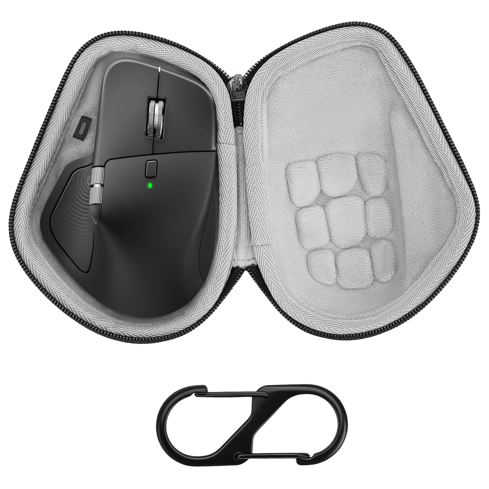 Geekria Hartschalen-Mäusetasche Kompatibel mit Logitech MX Master 4/MX Master 3S/MX Master 3, EVA-Reise-Tragetasche (Dunkelgrau)
