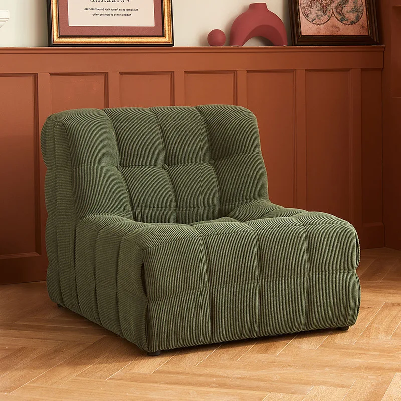 Waffle single sofa reclining sleepable bedroom balcony recliner compression sofa