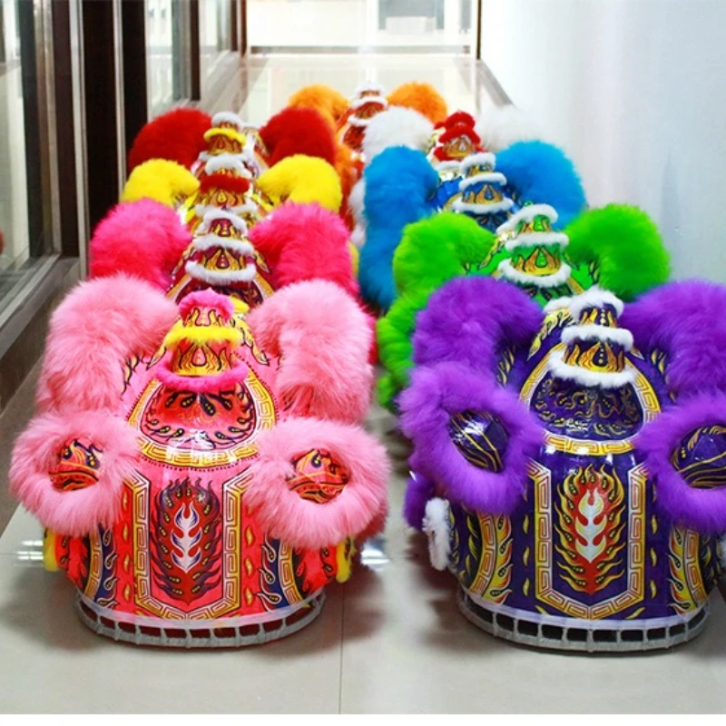 Wool South Lion Head Lion Dance Prop South Awakening Smiling Smiling Face North Foshan Glowing
