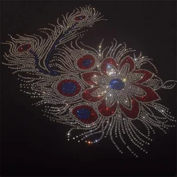 Chinese style shiny fashion large cloth paste hot diamond Sequin DIY clothes T-shirt decoration patch clothing accessories