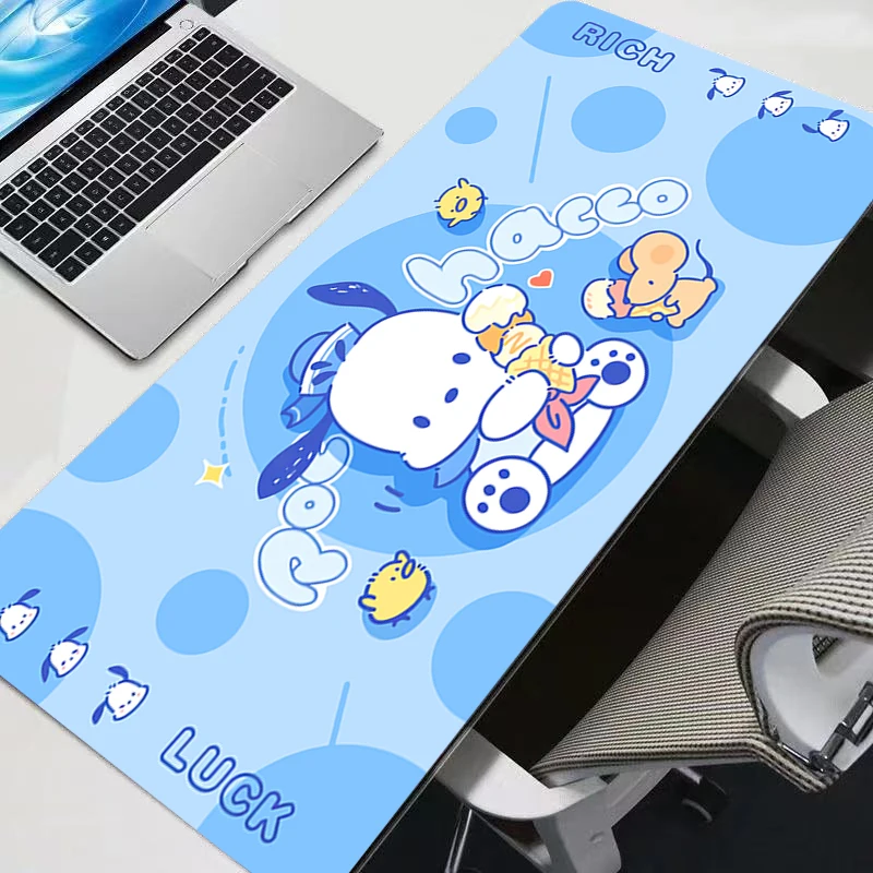 Tapis de souris Pochacco e-sports joueurs Anime Carpe PC Gamer ordinateur Mausepad Varmilo clavier accessoires de jeu tapis de bureau étendu