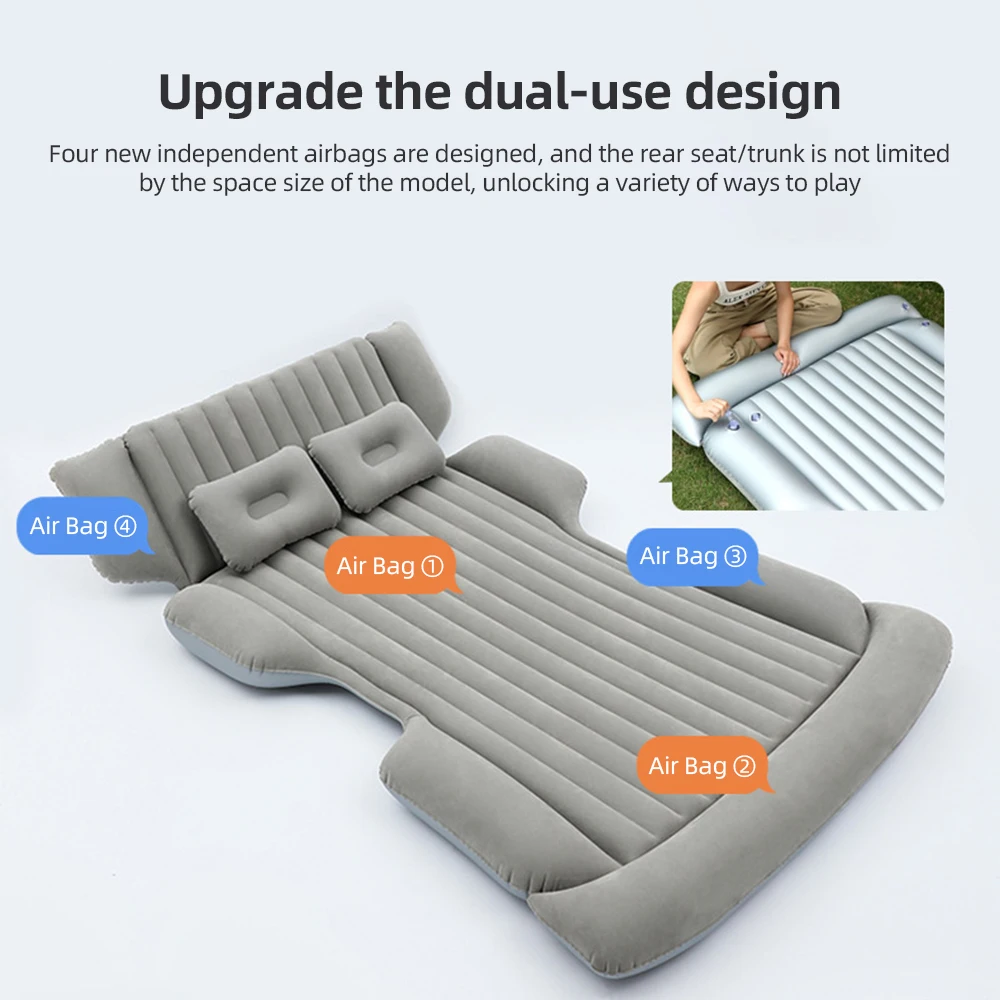 

Матрас, автомобильная надувная дорожная кровать, домашний уличный коврик для кемпинга, задний флокированный плюс надувной матрас для внедорожника