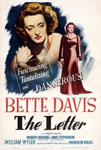 

THE LETTER MOVIE POSTER Bette Davis RARE HOT VINTAGE 1 Canvas Print Poster 24x36 inch