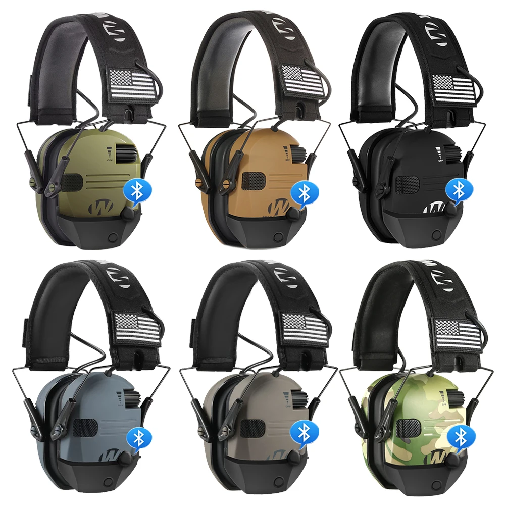 5.1 Bluetooth Earmuffs Electronic Acttive Headphone Safety Shooting Ear Protection for Hunting Noise Reduction Headset