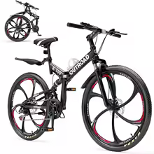 Ytyin 26 Inch Folding High-Carbon Steel Mountain Bike with Dual Disc Brake