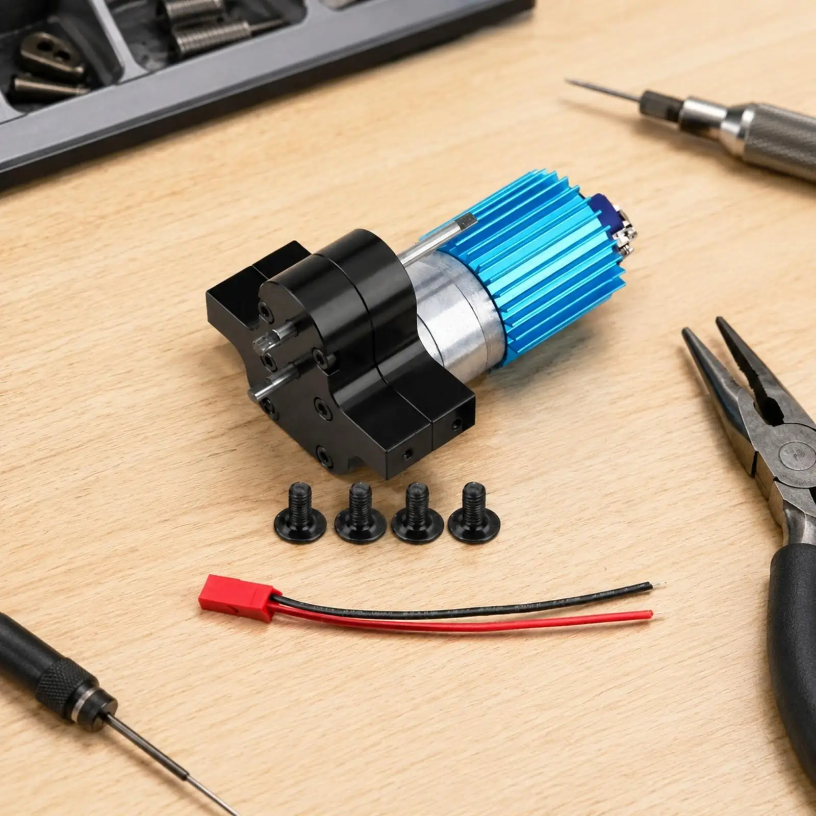 WPL RC Car Gearbox Assembly Metal Reduction Gearbox with Motor for 1 14 Truck Accessories 4x4 Crawler Upgrade Parts