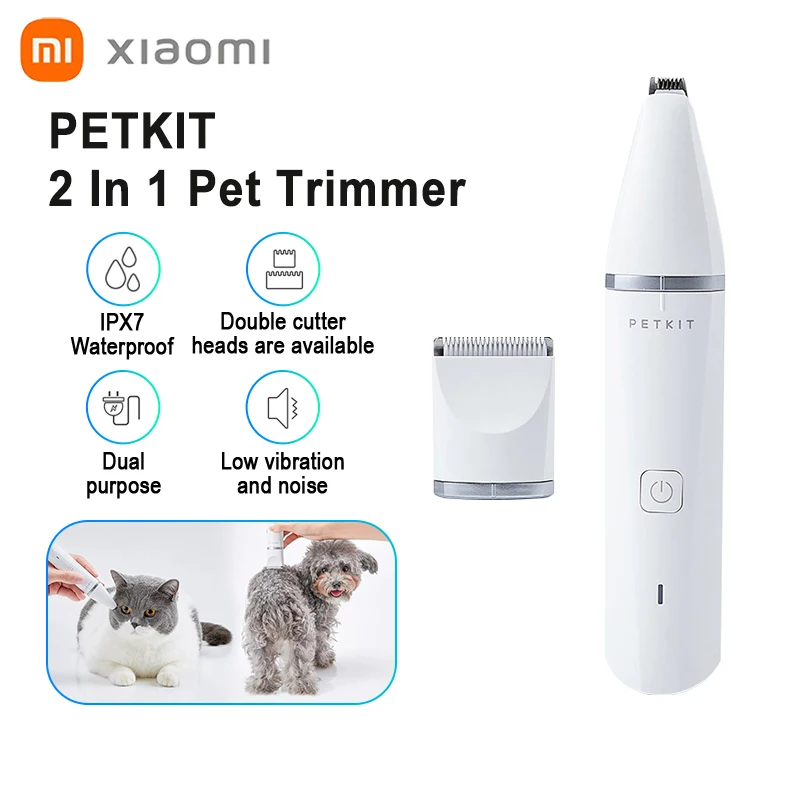 

Электрический триммер Xiaomi Petkit 2 в 1, машинка для стрижки шерсти домашних животных, бритва для собак, кошек, триммер для ног, стрижки, машинки для стрижки, электрическая бритва