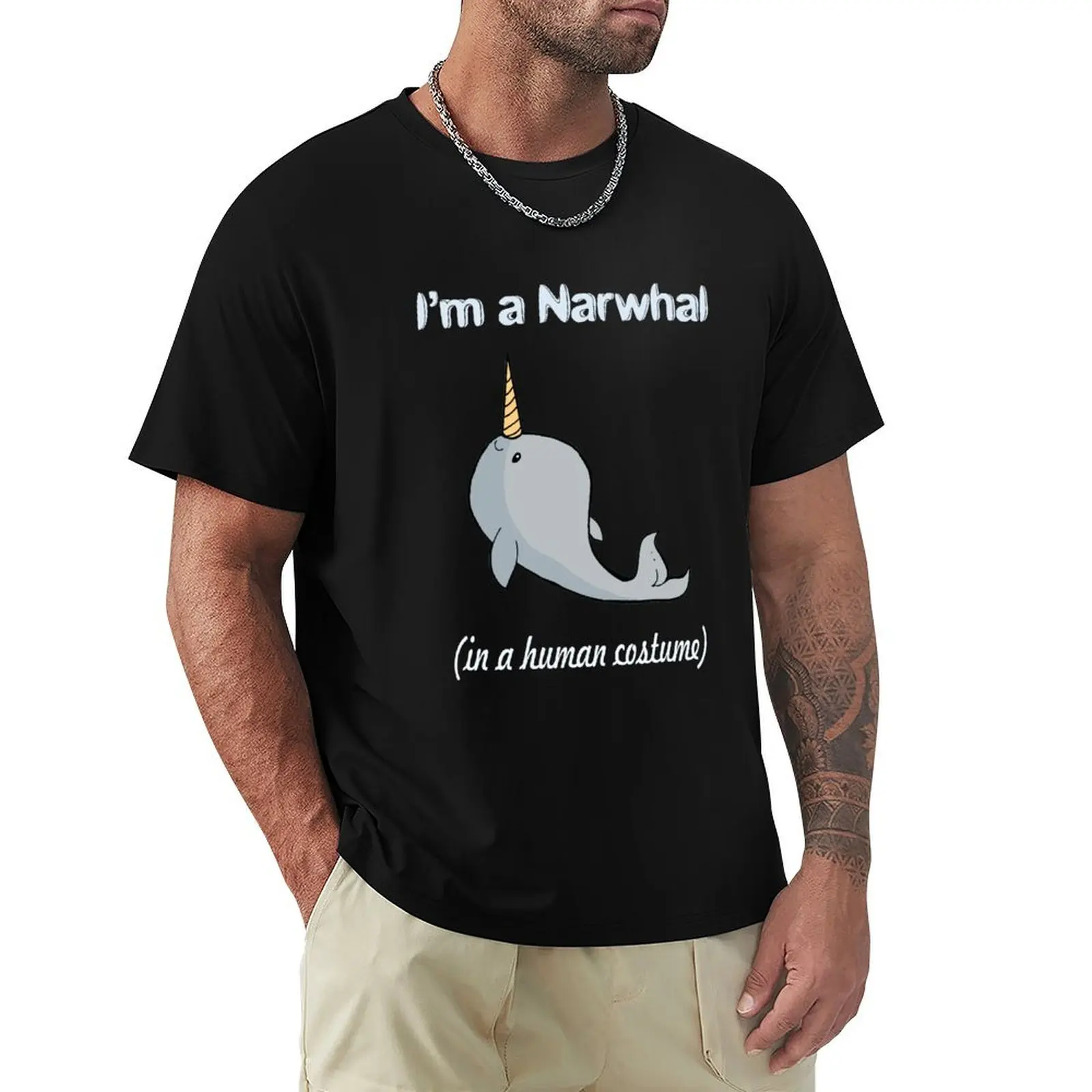 I'm A Narwhal In A Human Costume T-Shirt Quick Dry Fishing T-Shirt