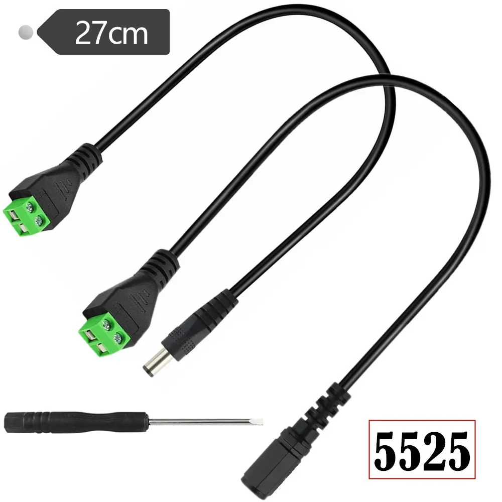 Male Female DC 3.5*1.35 5.5*2.1 5.5*2.5 DC Extension Cable for Power Adaptor CCTV Security Camera LED Strip DVR Router