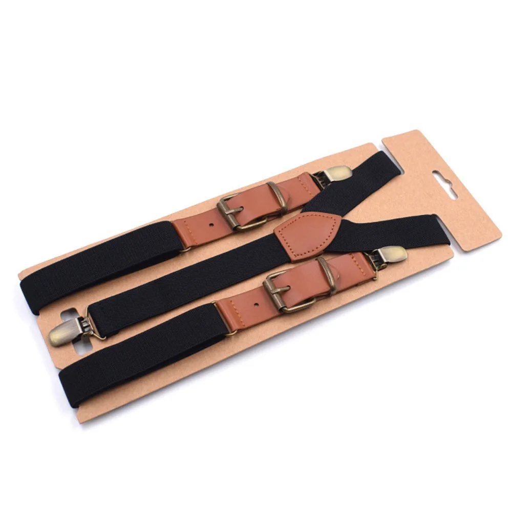 Bretelles Vintage de 2.5cm de large, dos en Y avec 3 clips, bretelles élastiques réglables pour pantalons, ceinture à bretelles pour femmes, accessoires de mode