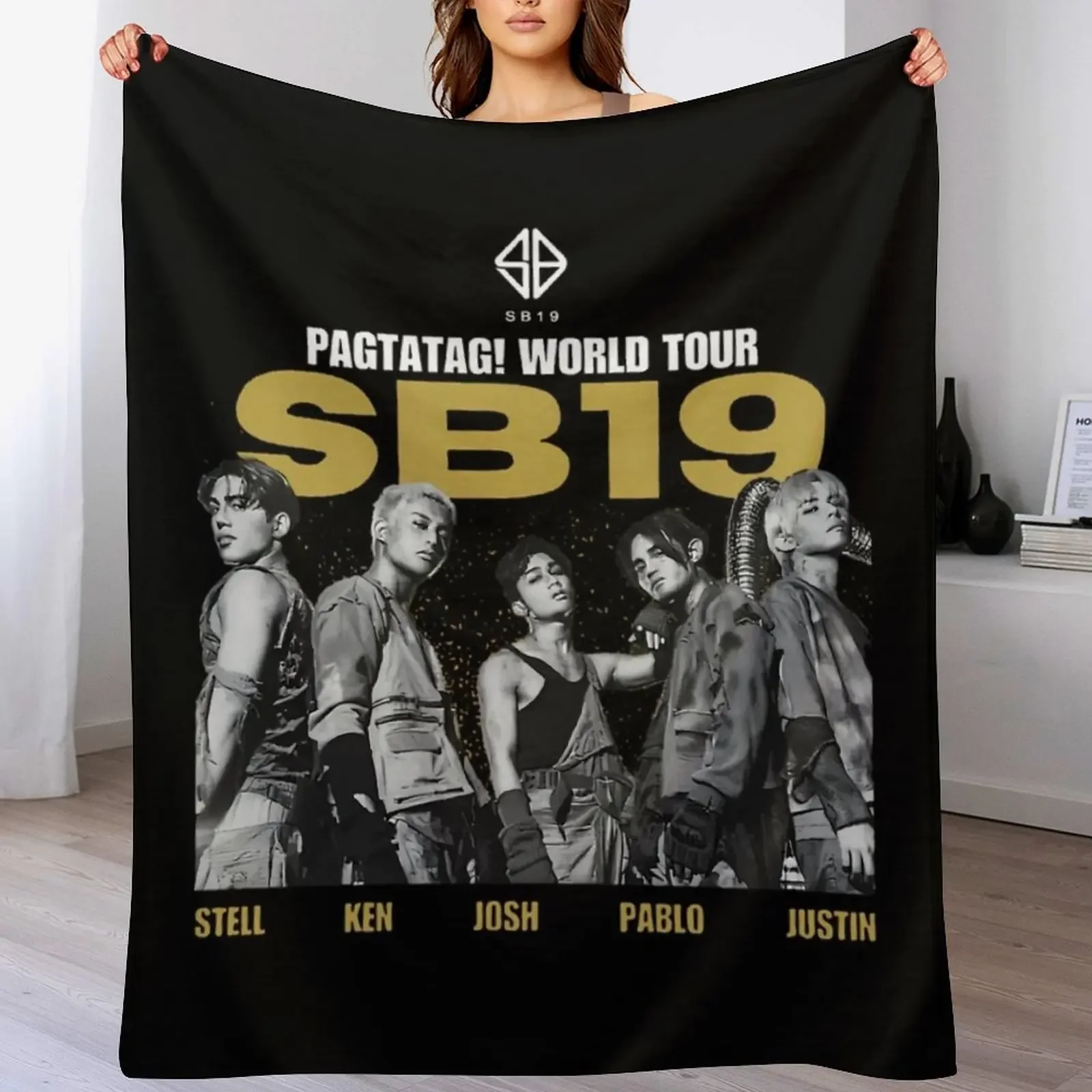 

SB19 World Tour Throw Blanket Soft Sherpa Fleece Warm Blanket for Winter