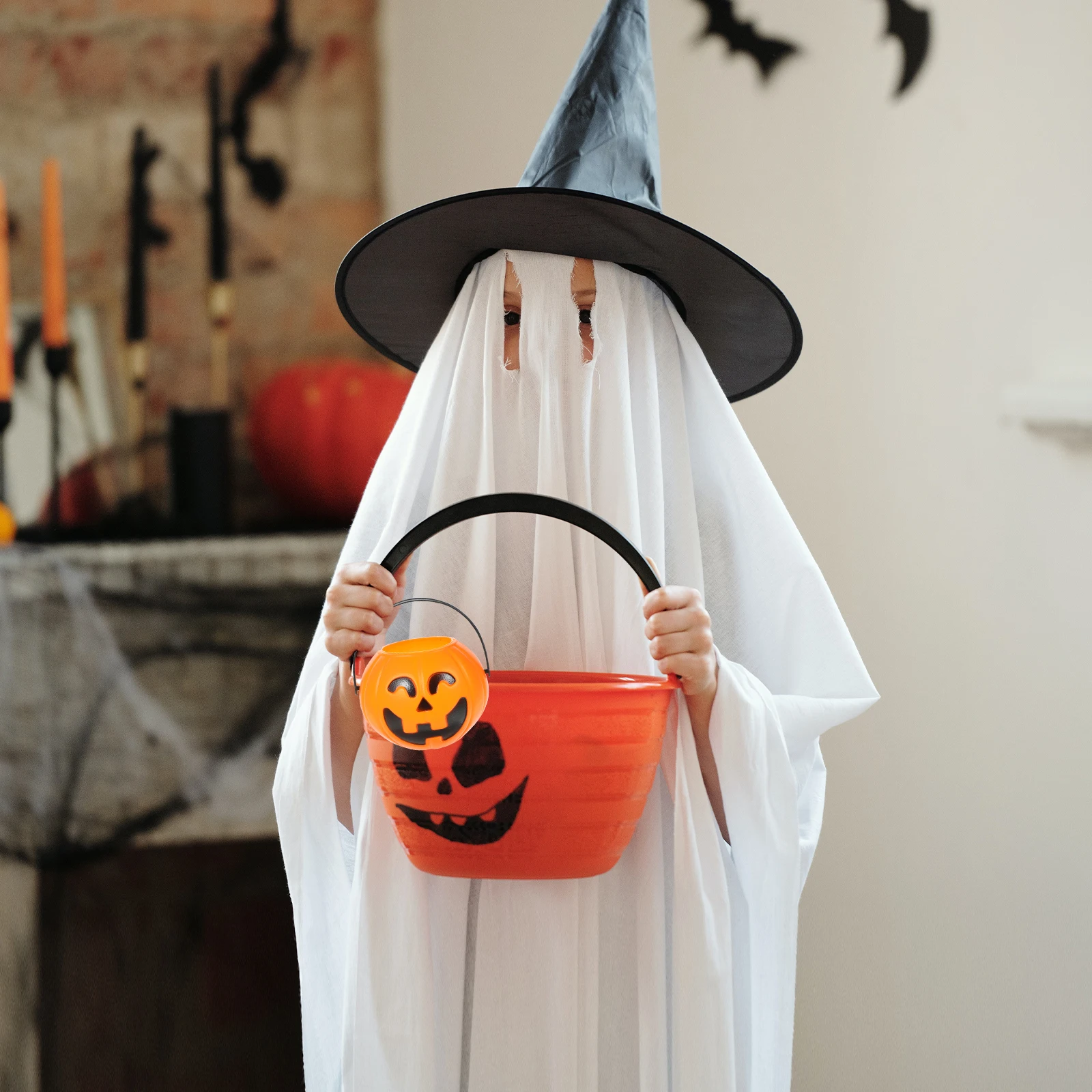 

6Pcs Halloween Candy Bucket Pumpkin Shaped Storage Container Portable Party Favor Holders Festive Decor Supplies