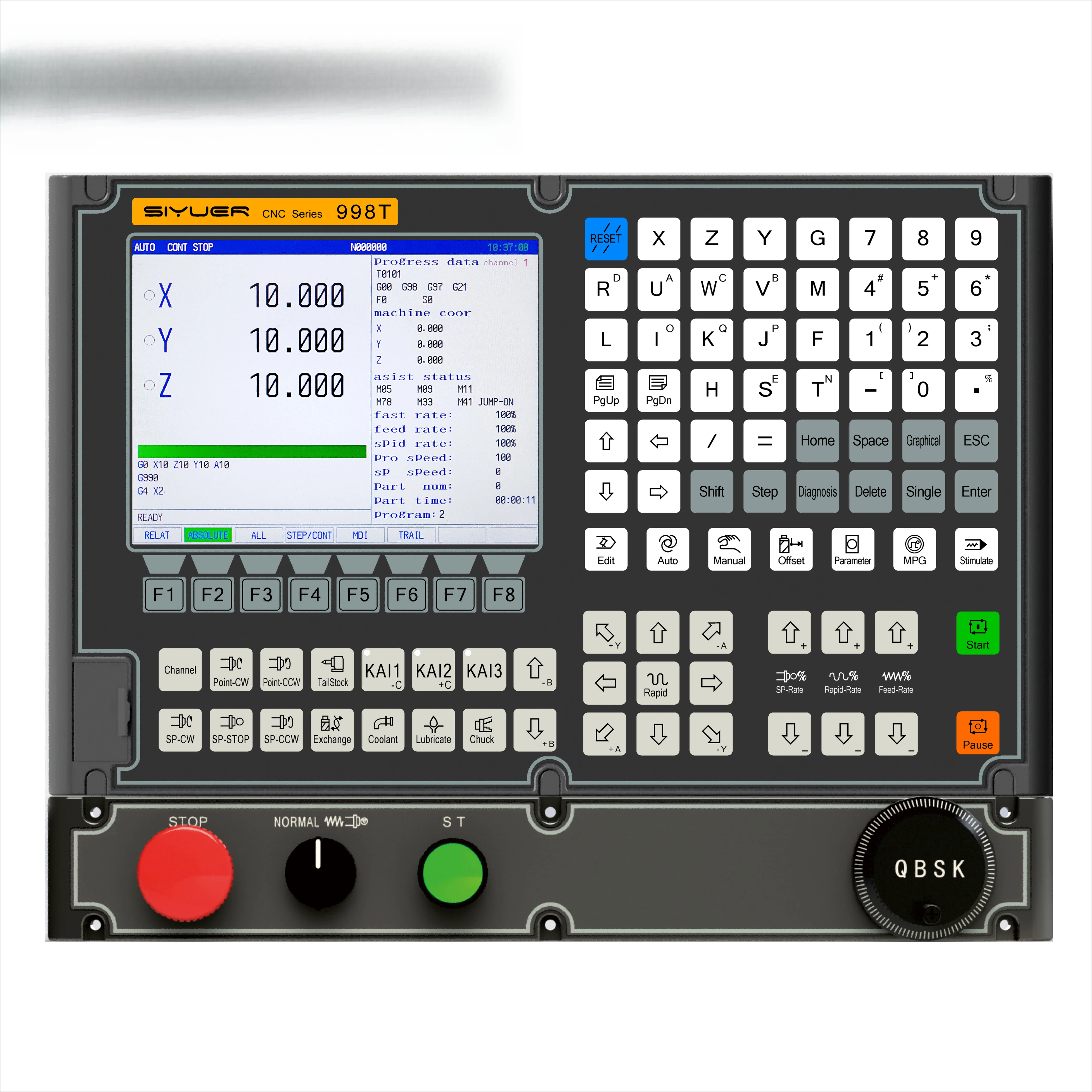 998T 3 Axis CNC Cutting Machine Digital Mini Lathe Machine Controller with Motor Kit Replace for Delta Hnc Cnc Control Panel