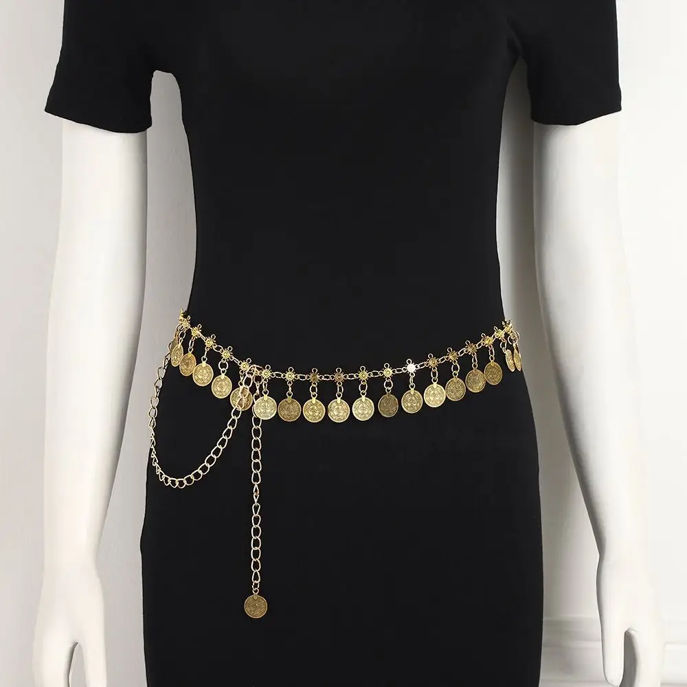 

Fashion Tassels Coin Waist Chains European Ethnic Style Belly Chain Retro Dress Decoration Body Jewelry for Women