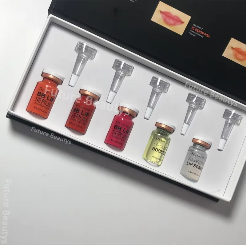 Corea 8ml BB labios brillo ampolla suero Starter Kit brillo de labios BB crema pigmento para coloración de labios tratamiento hidratante para el cuidado de los labios
