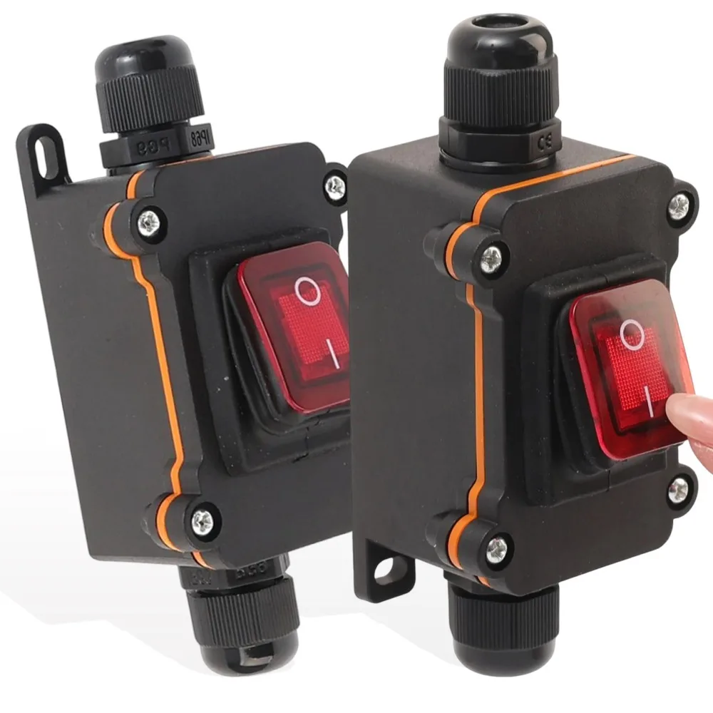 

Универсальный линейный кулисный переключатель, водонепроницаемый, 20А, сверхмощный морской лодка, электрическое управление включением/выключением для машинного оборудования высокой мощности