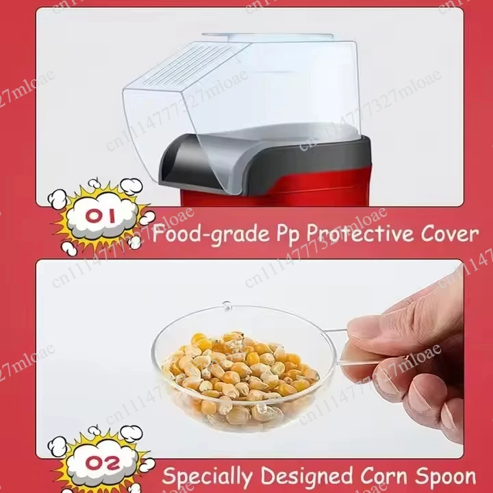 220-240V New desktop mini popcorn machine portable hot air popcorn machine