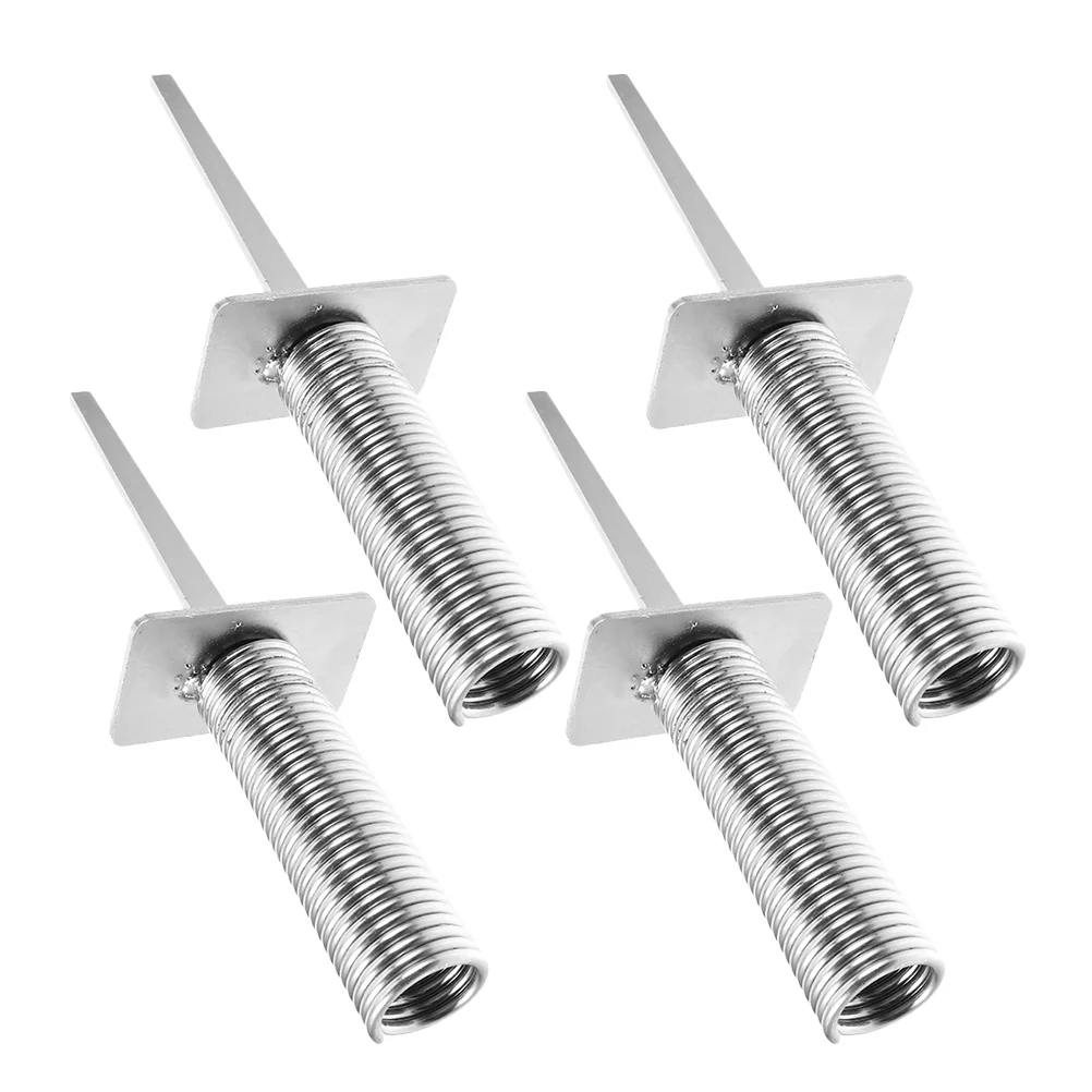 4 Pcs Spring Floor Nails Soccer Flagpole Base Spike Training Accessory Ground Stake for Football