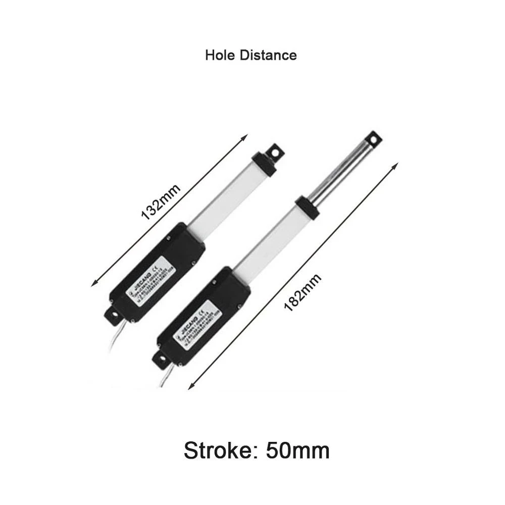 Imagem -06 - Mini Atuador Linear 20n dc 12v Levantador Telescópico Rod 25 mm 50 mm 75 mm 100 mm 150 mm Interruptor Pausa Controle Remoto Atuador Lineal