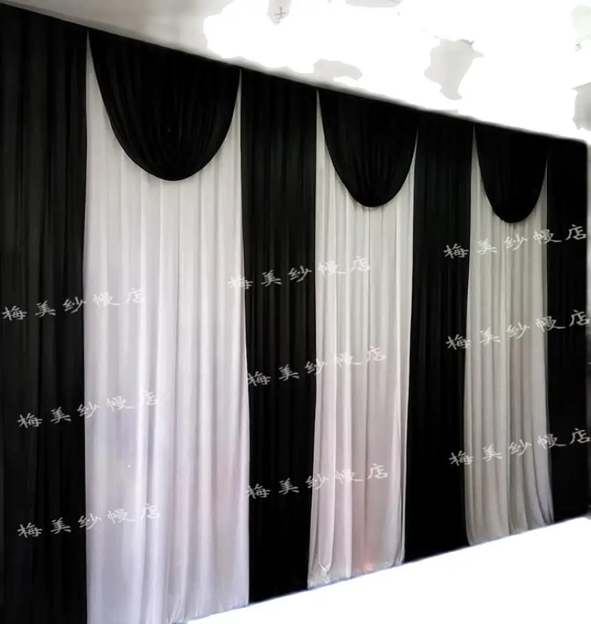 10ftx20ft Ice silk elegant Formal Event backdrop curtain drape wedding supplies simple curtain drapes background for party event