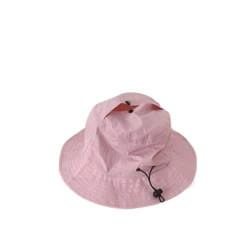 

Cute Korean Style Baby Sun Protection Cap Quick Dry Breathable Kids Bucket Hat Candy Color Streetwear Children Fishman Hat Boys