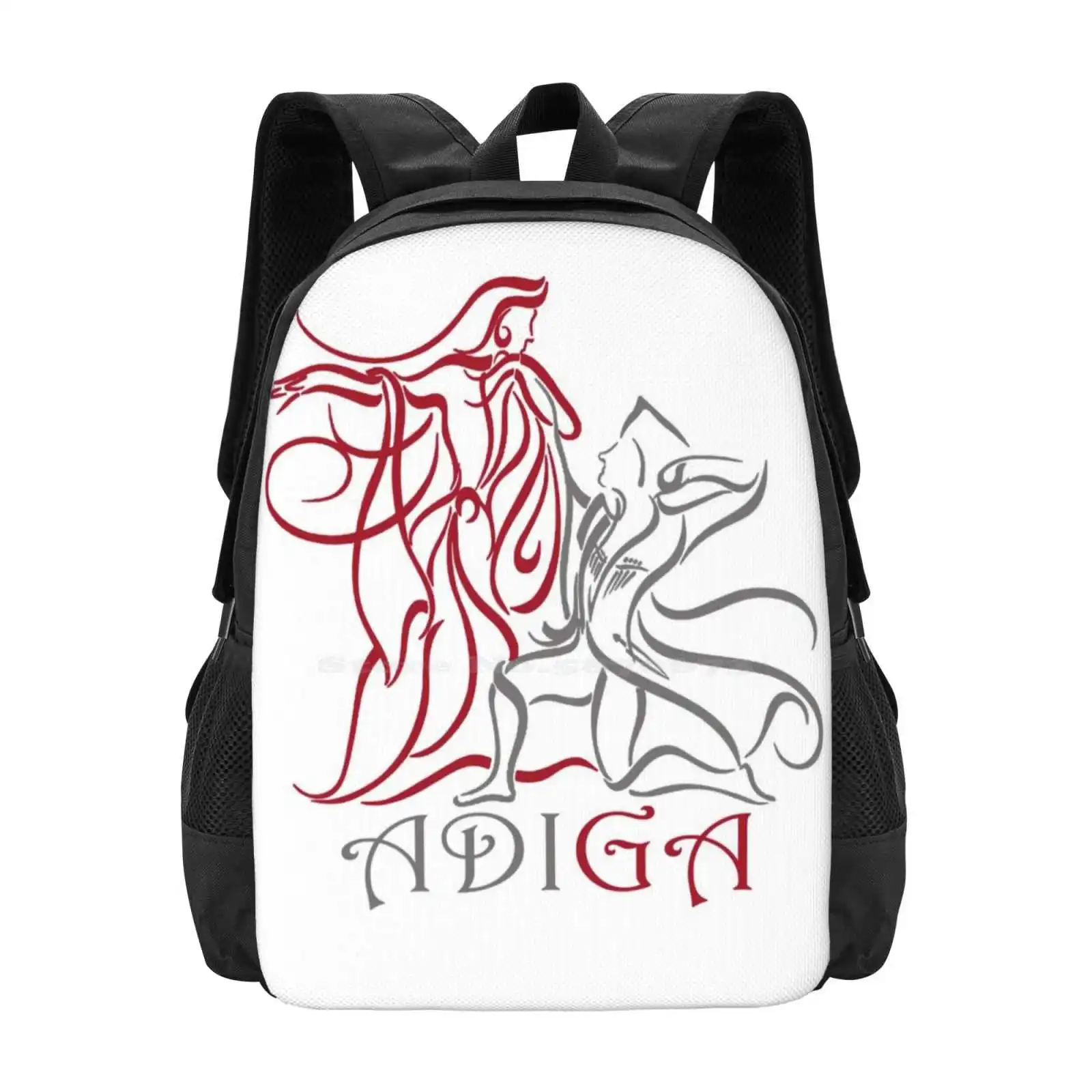 

Adiga Dancers Hot Sale Backpack Fashion Bags Adigha Adygea Circassian Kavkaz Adiga Flag Maykop Dancing Turkey Erkesler