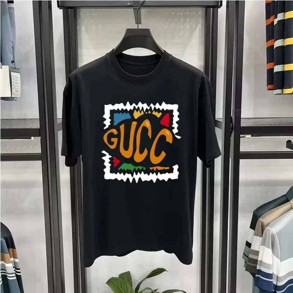 o-mais-recente-grafico-impresso-camiseta-feminina-casual-de-manga-curta-em-torno-do-pescoco-algodao-camiseta-marca-de-luxo-high-end-moda-topo