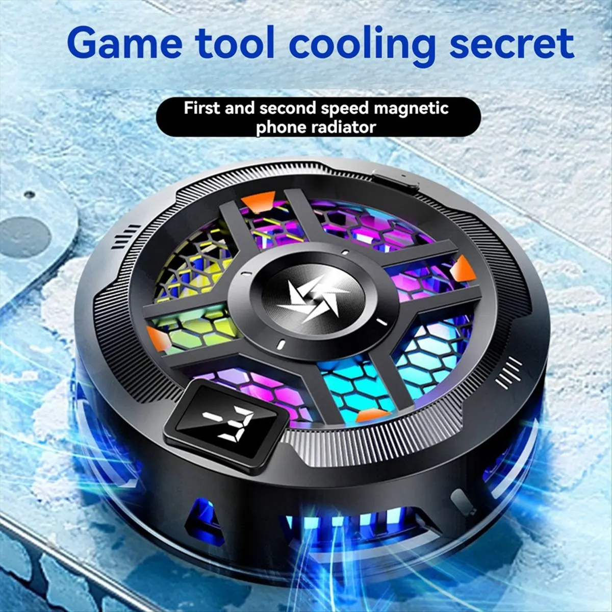 

M85K Digital Display Magnetic Phone Semiconductor Cooler Mobile Phone Cooling Pad with Adjustable RGB for Tablet Games