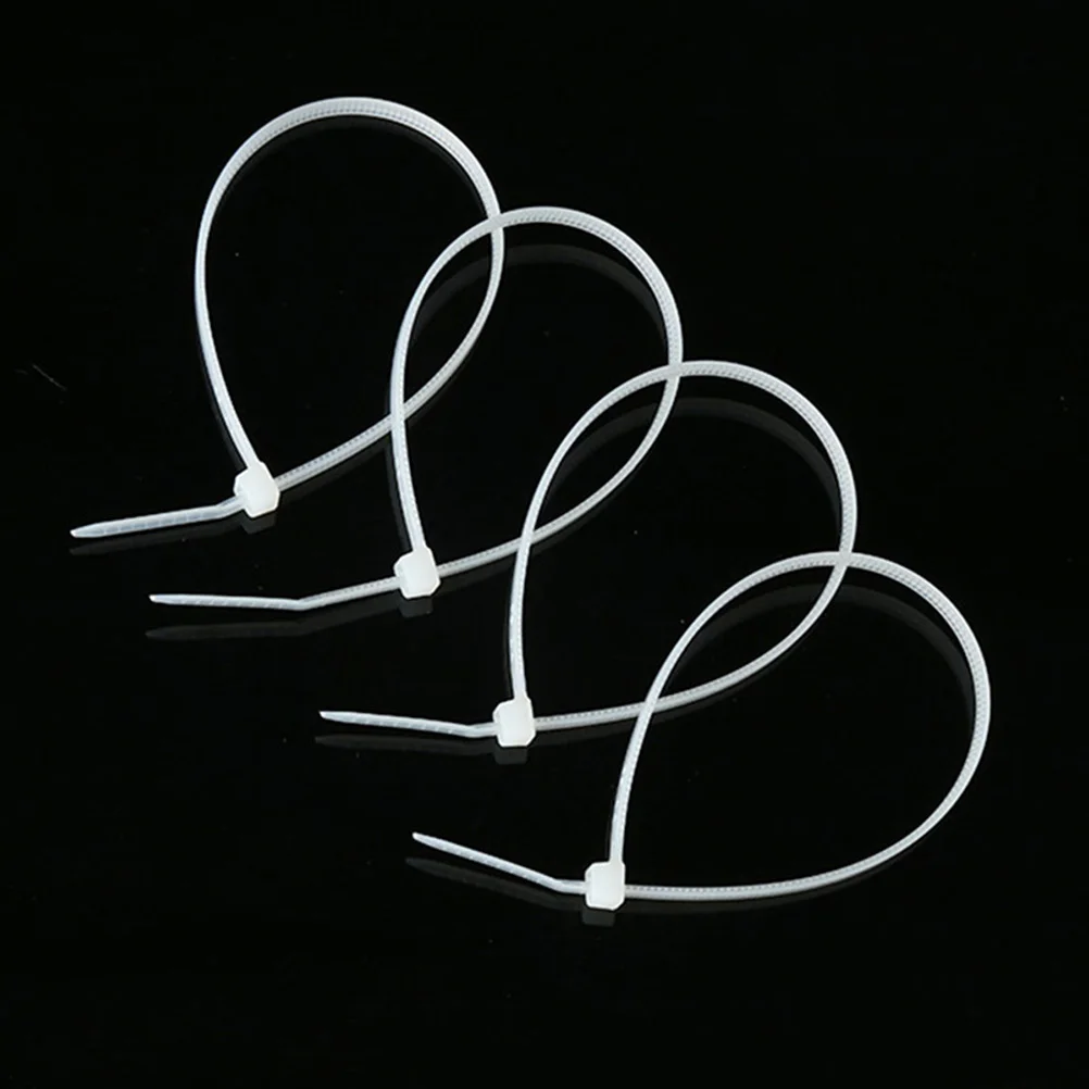 

500Pcs White Self-Locking Nylon Cable Ties Weather Resistant Flexible Plastic Fasteners for Wire Cable Management Indoor Outdoor