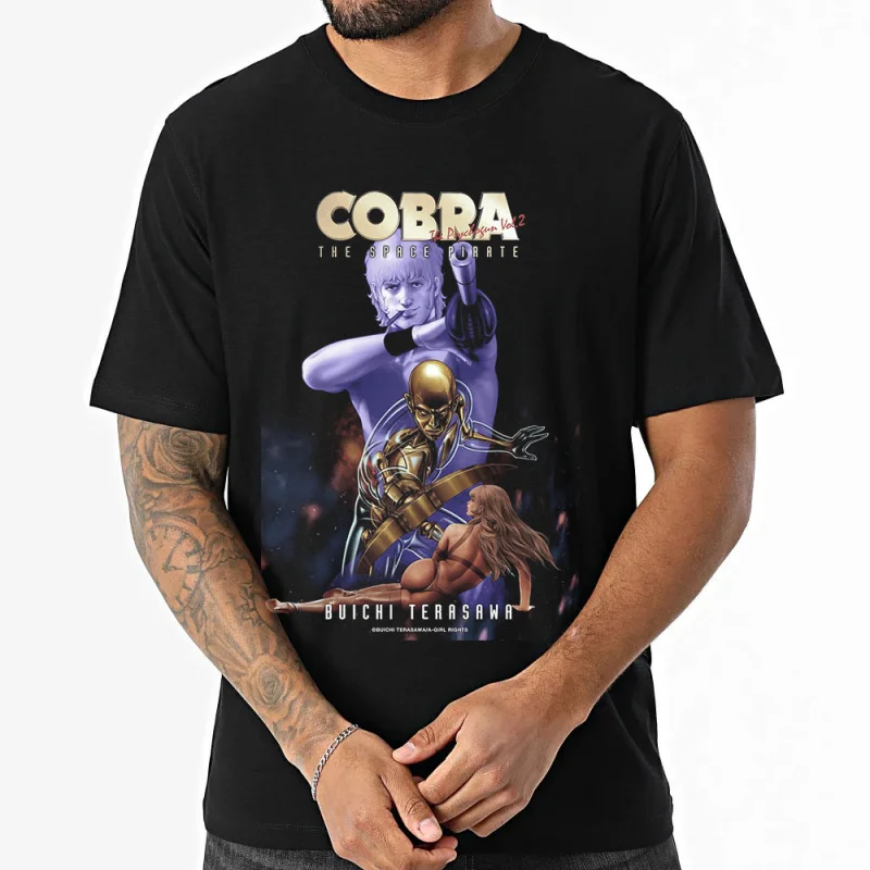 

The Psychogun The Space Adventure Cobra Anime t shirt 100% cotton Men's gift Tee Cool present Cartoon Sweatshirt All size Tops
