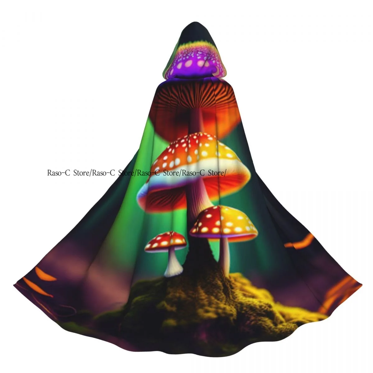 

Плащ с капюшоном Fly Agaric в лесу, полиэстер, унисекс, накидка ведьмы, аксессуар для костюма