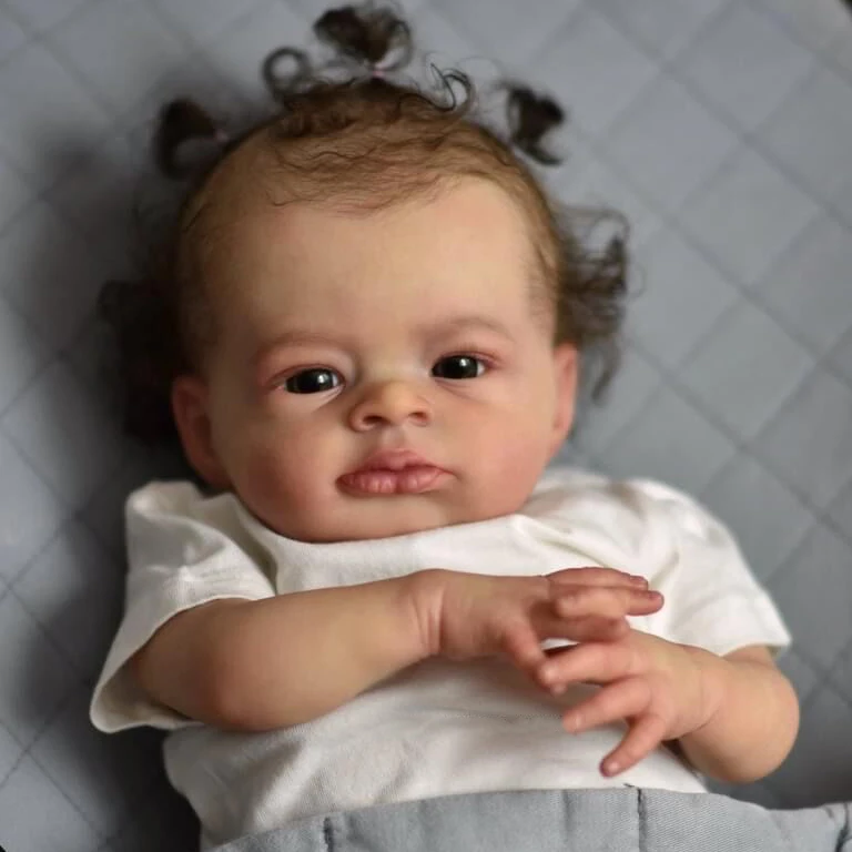 

NPK 19inch Reborn Baby Lanny Doll lifelike real baby doll Art Made 3D Skin Lifelike Baby Collectible Doll