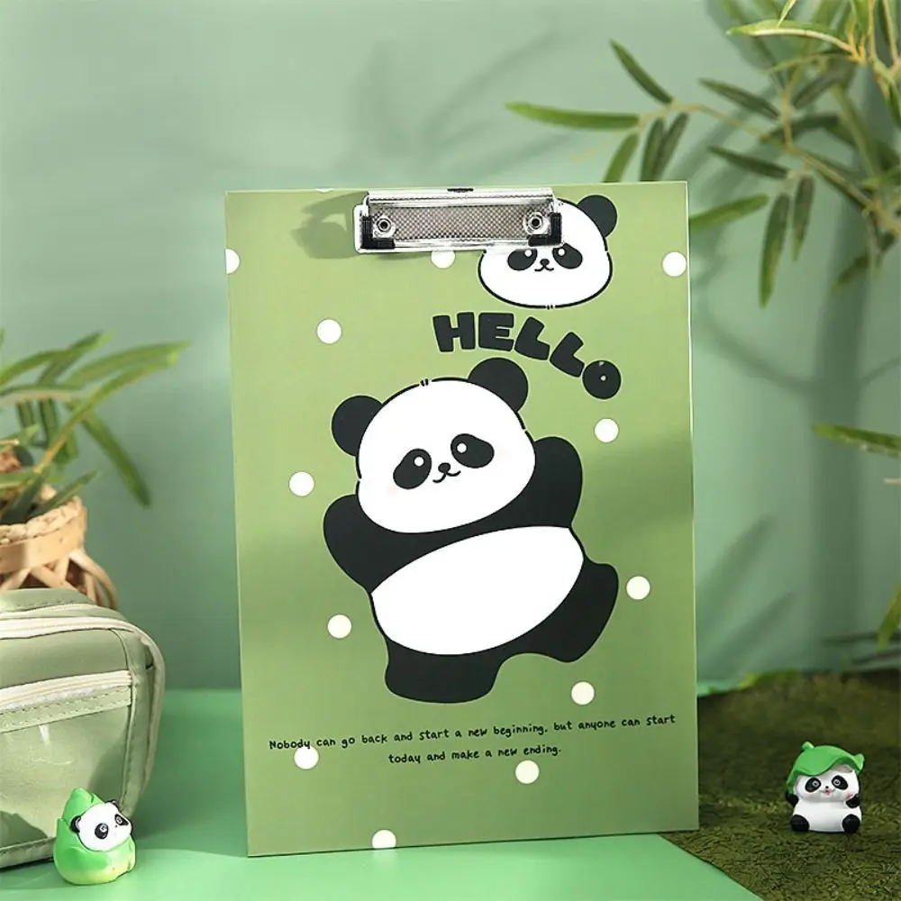 

Aesthetic A4 Board Clip Folder Good-looking Document Panda File Folder File Storage Paper Holder Writing Clipboard