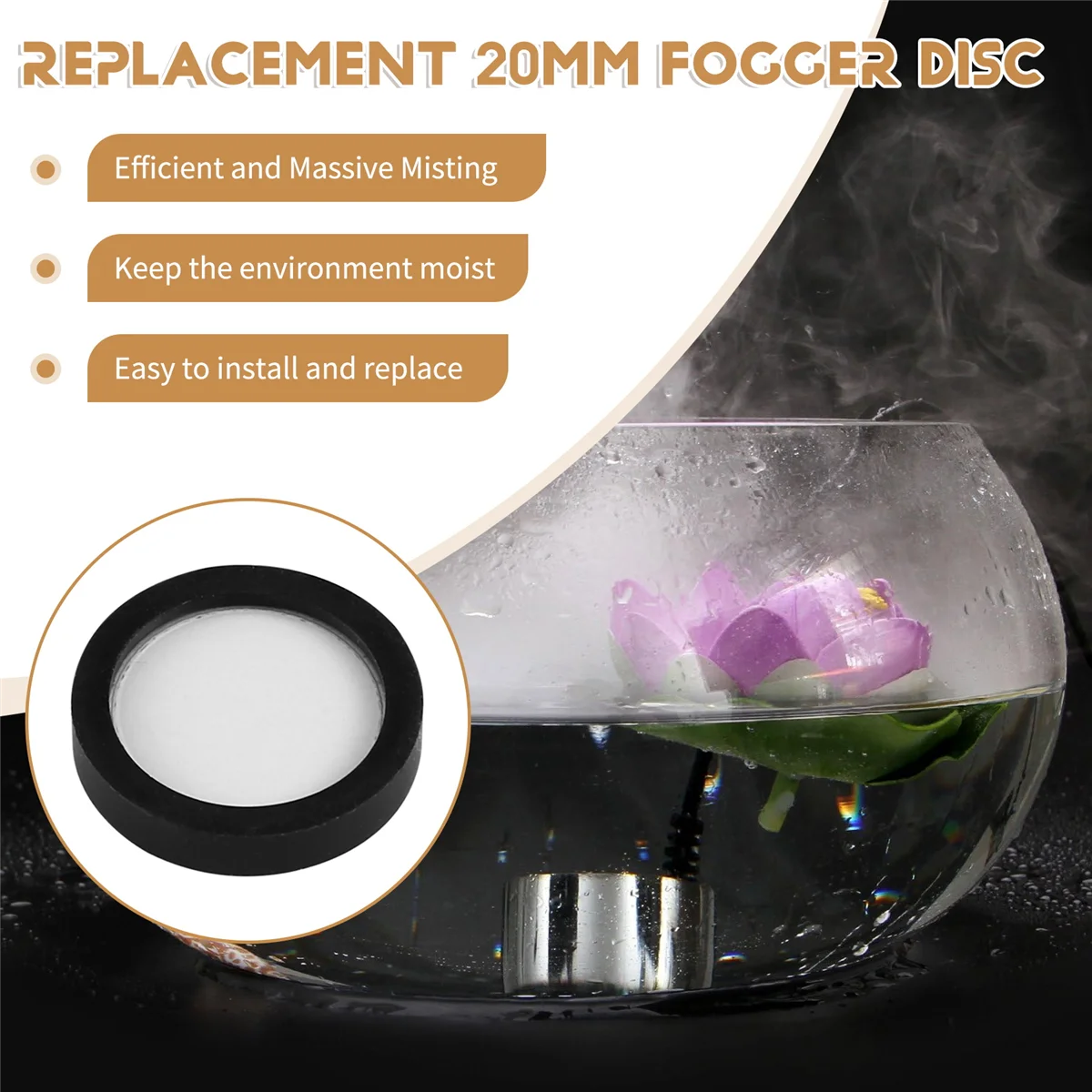 Kit d'entretien pour brumisateur, disque en céramique, clé à disque en céramique, kits de pièces de rechange pour machine à brouillard, 7 pièces