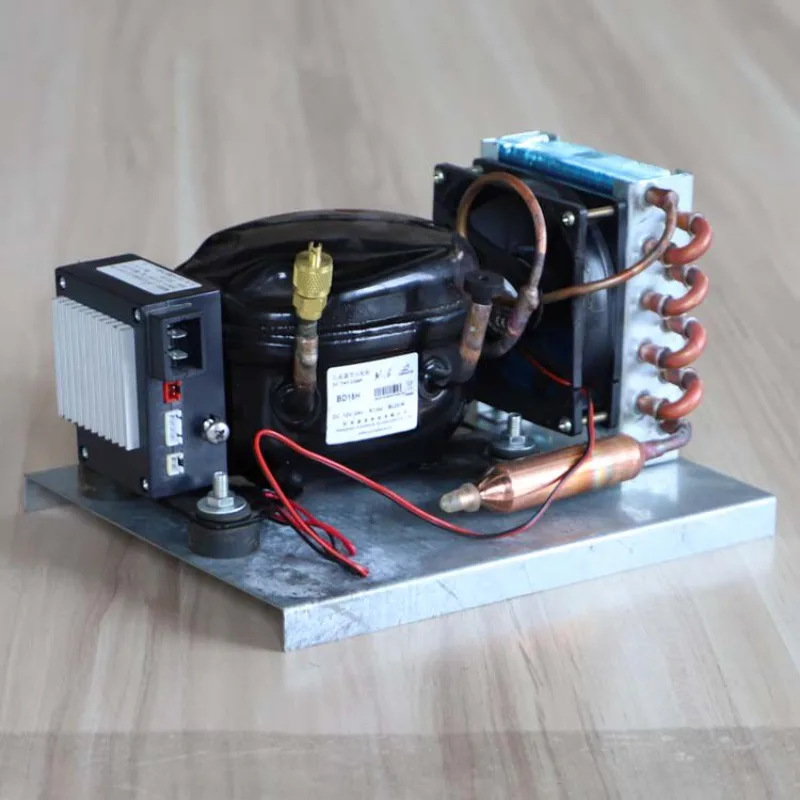BD15HC DC Compressor Unit 12V/24V - Car Refrigerator Freezer Condensing Unit for RV & Truck Cooling
