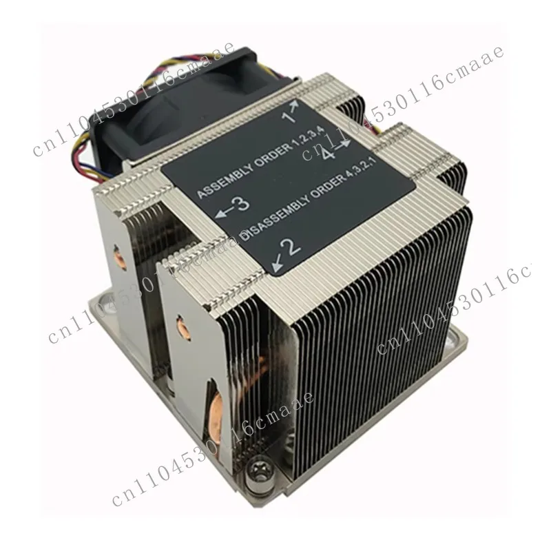 SNK-00P68APS4 Active 2U Server CPU Cooler for Intel LGA 3647 Industrial Computer Air Cooling Fan Aluminum Zipper Fin Heatsink