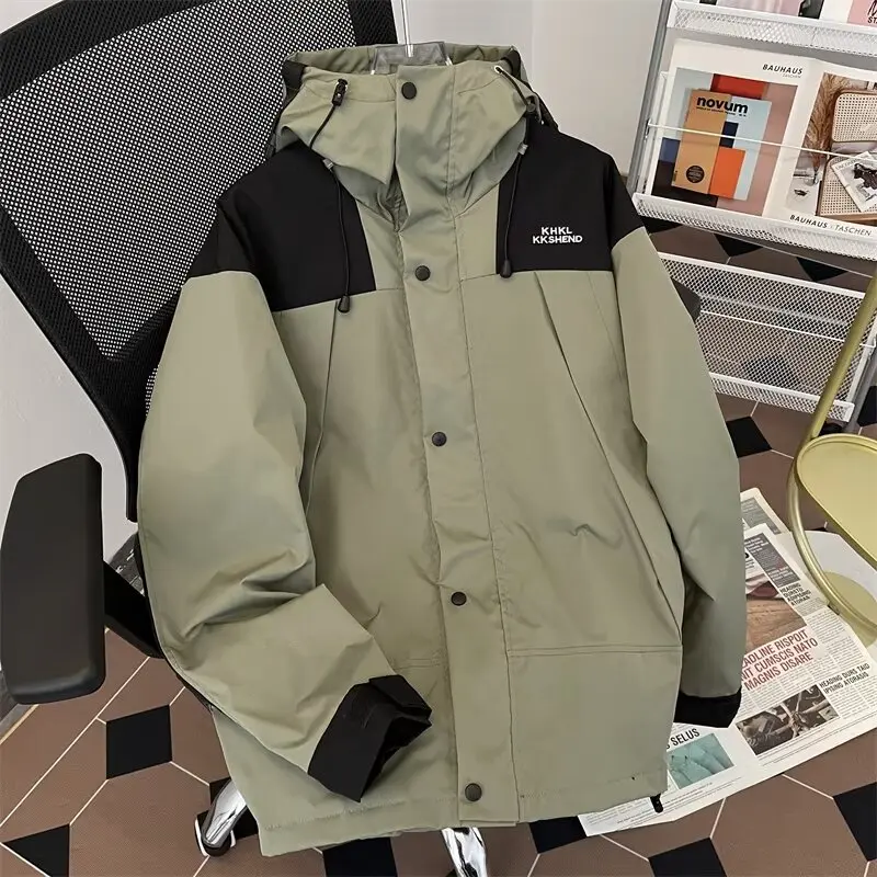 

Мужская демисезонная куртка American Sle Spliced для активного отдыха, повседневная, свободного кроя, с капюшоном, для молодежи, в уличном стиле