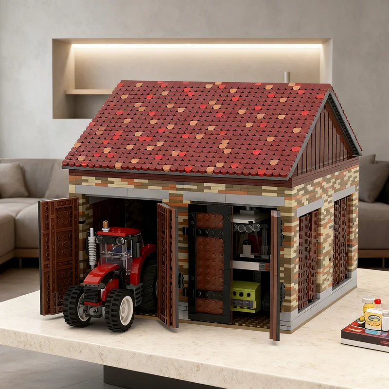 

4151pcs MOC Shed City Farm Model Building Blocks DIY Gift Creative Collectible Display Decor Premium Adult Kids Desk Home Toy