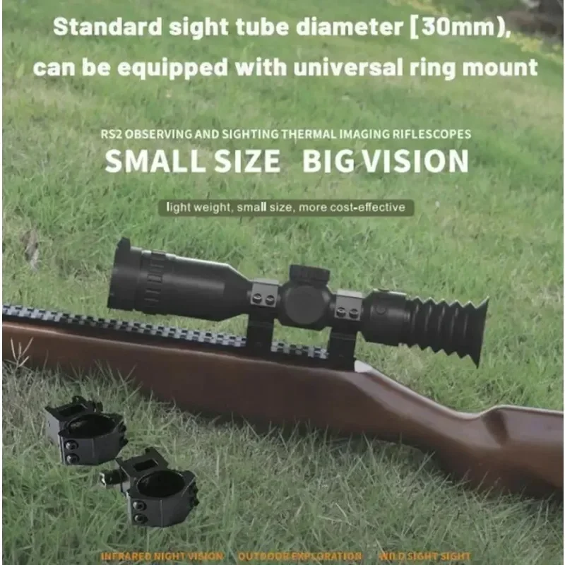 Riflescope Riflescope للصيد في الهواء الطلق ، بندقية بندقية ، طويلة المدى ، نطاق الأشعة تحت الحمراء ، مشاهد R القرار ، 25 مللي متر ، 35 مللي متر ، 4 خلايا ، RS2