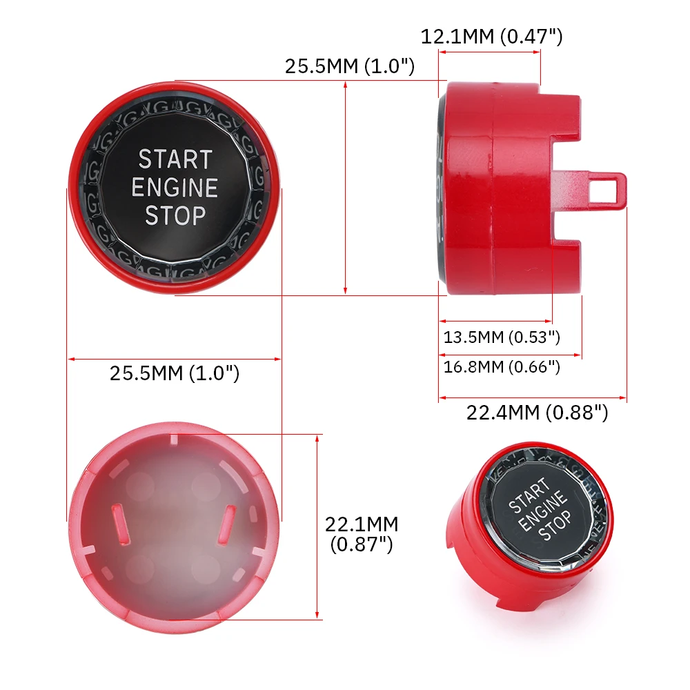 Car Styling ENGINE START STOP Switch Button Sticker For BMW 1 2 3 4 5 6 7 Series F20 F21 F22 F23 F30 F34 F10 F18 F12 F07 F01 F02