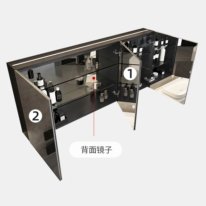 Minimalist Jewelry Mirror Closet Organizer Woman Mini Cosmetic Big Bedroom Furniture Cabinets Storage Espejo De Bolsillo Modern image 6